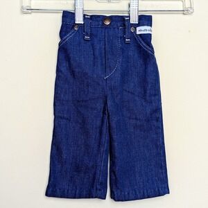 Vintage HealthTex 70s Wide Leg Logo Cute Baby Denim Jeans - 6 Months